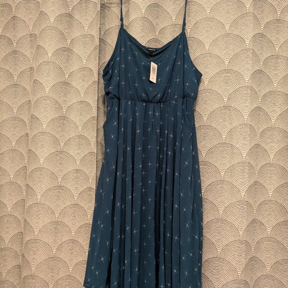 Torrid Teal Midi Chiffon Dress - Picture 2 of 6